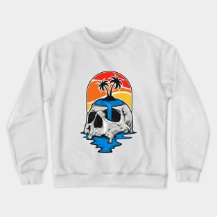 Tropical Skull Island Crewneck Sweatshirt